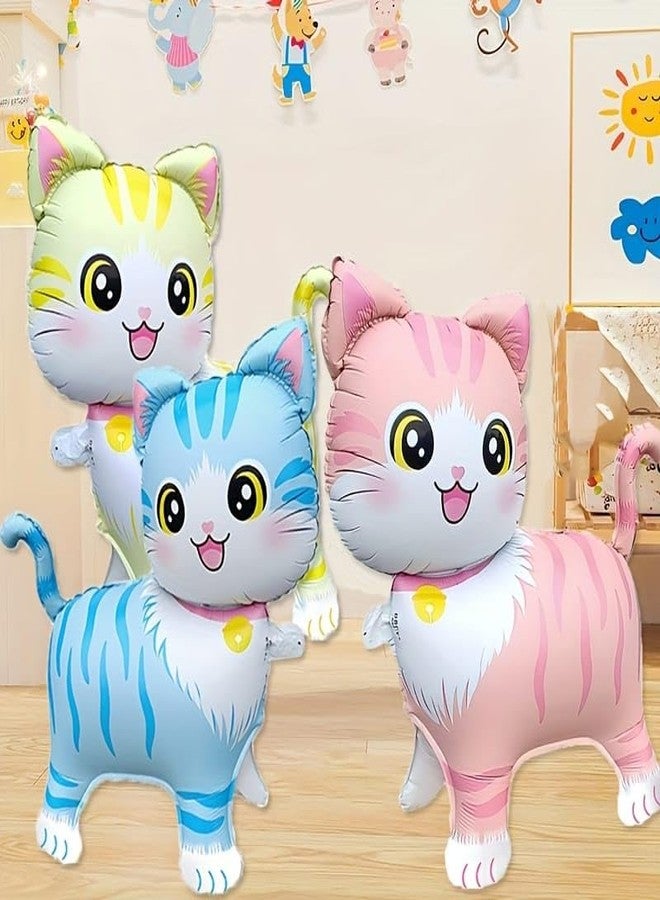 Samariya Cat Shape Animal Foil Balloons 21" inch for Kids Birthday Baby Shower Event Celebration Function Decoration for kids (Pack of 3) - Image 2